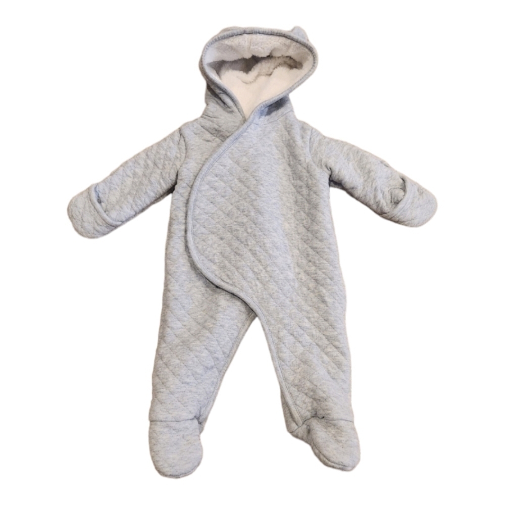 CARTER'S Snap Around Quilted Unisex Blue Baby Snow Bunting 3 months